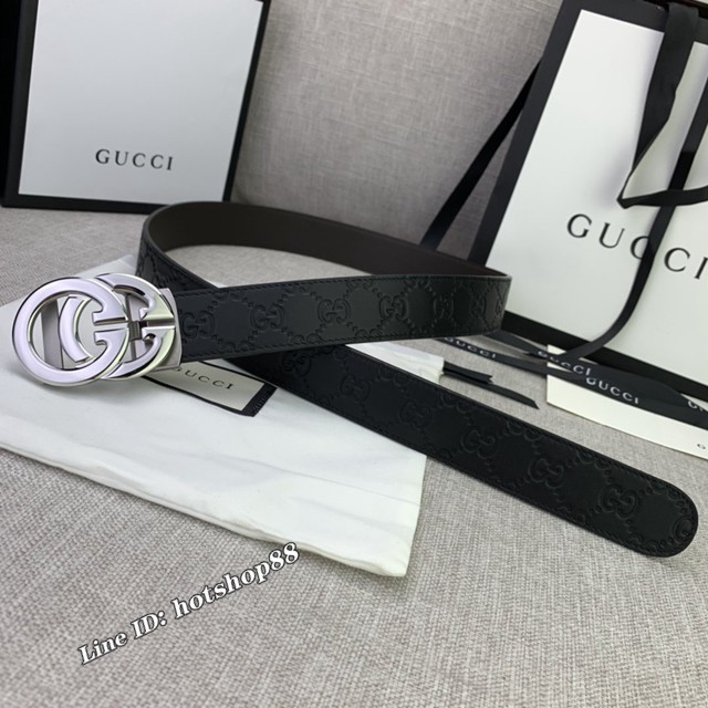 Gucci爆款皮帶 古奇自動平滑扣小牛皮腰帶  jjp2675